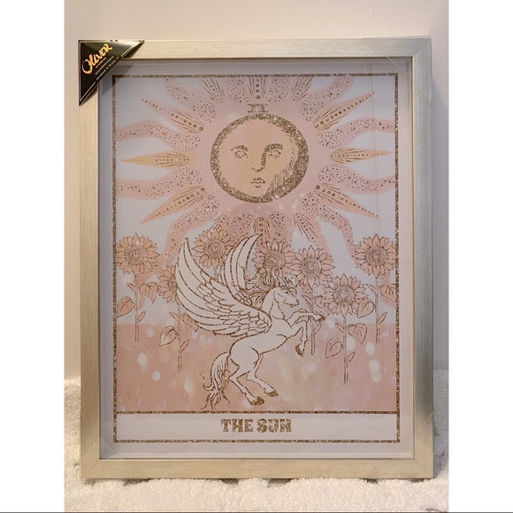 ✨THE SUN Tarot Unicorn Framed Shadow Box Wall Art✨ - Picture 1 of 4